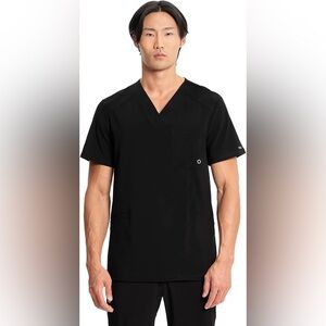 Infinity Black Men's Scrub Top
